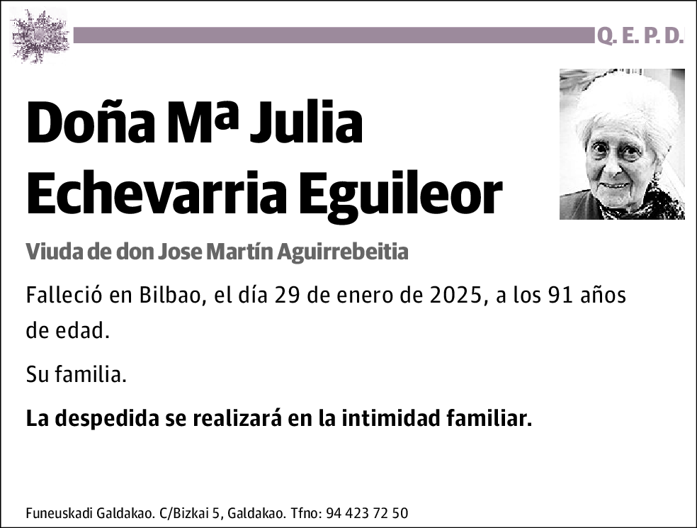 Mª Julia Echevarria Eguileor