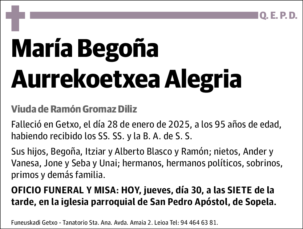 María Begoña Aurrekoetxea Alegria