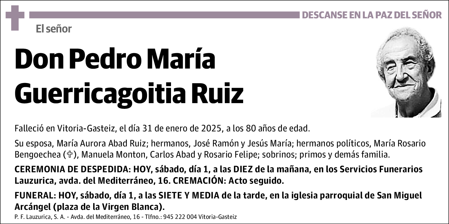Pedro María Guerricagoitia Ruiz