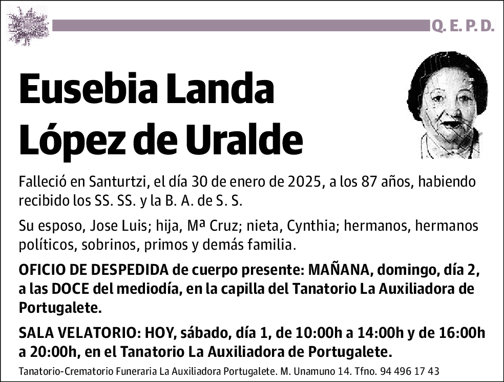 Eusebia Landa López de Uralde