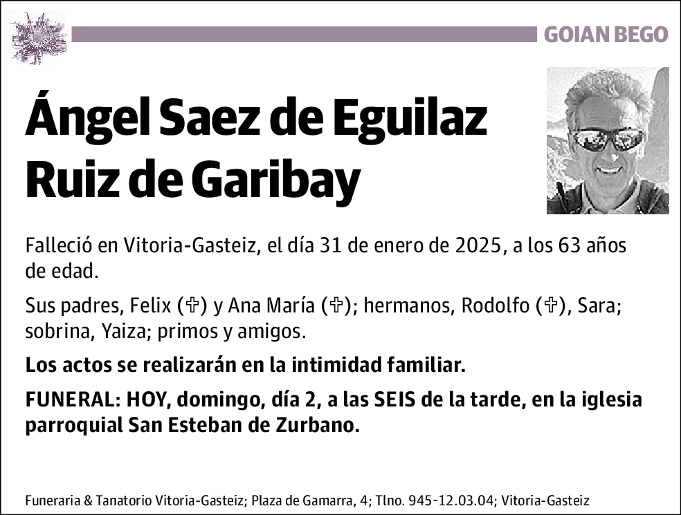 Ángel Saez De Eguilaz Ruiz De Garibay