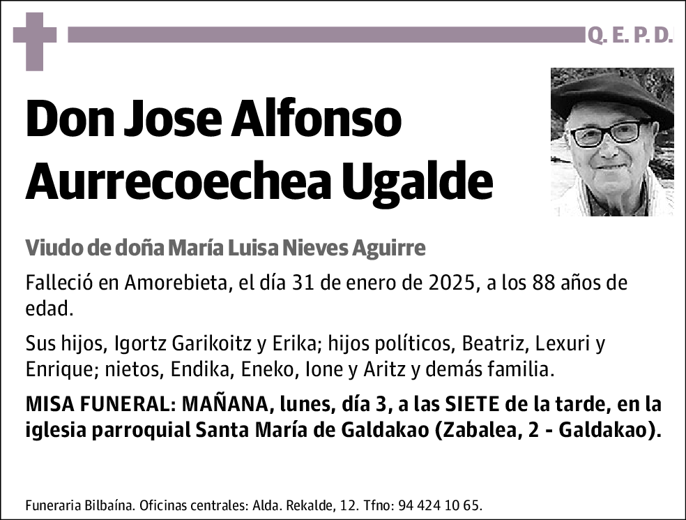 Jose Alfonso Aurrecoechea Ugalde