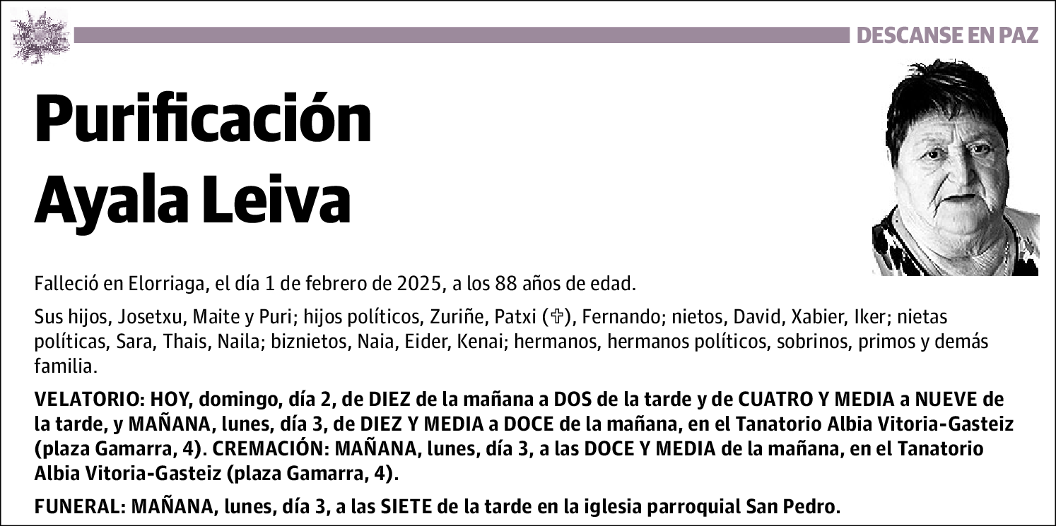 Purificación Ayala Leiba
