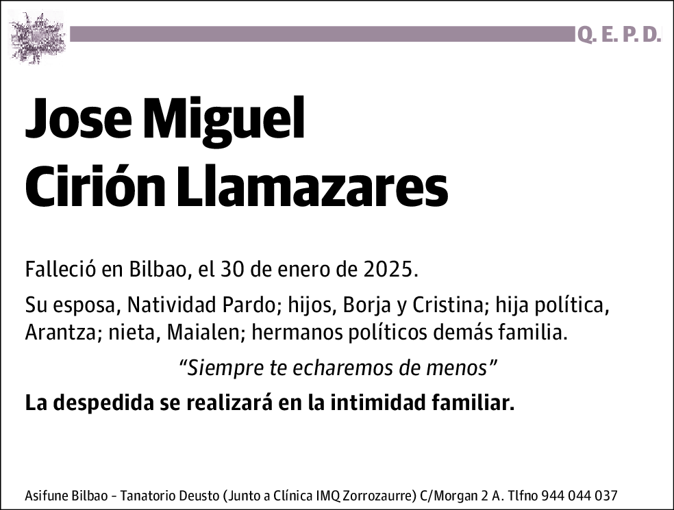 Jose Miguel Cirión Llamazares