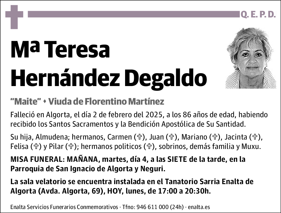 Mª Teresa Hernández Degaldo