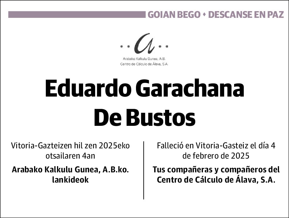 Eduardo Garachana De Bustos