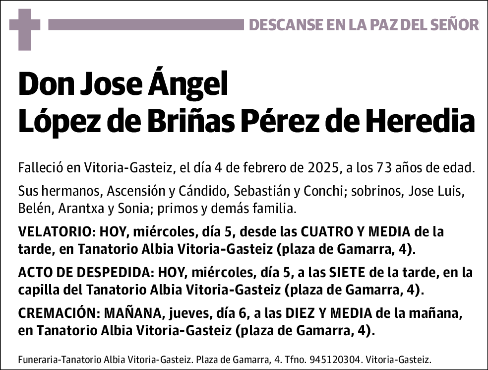 José Ángel López De Briñas Pérez De Heredia