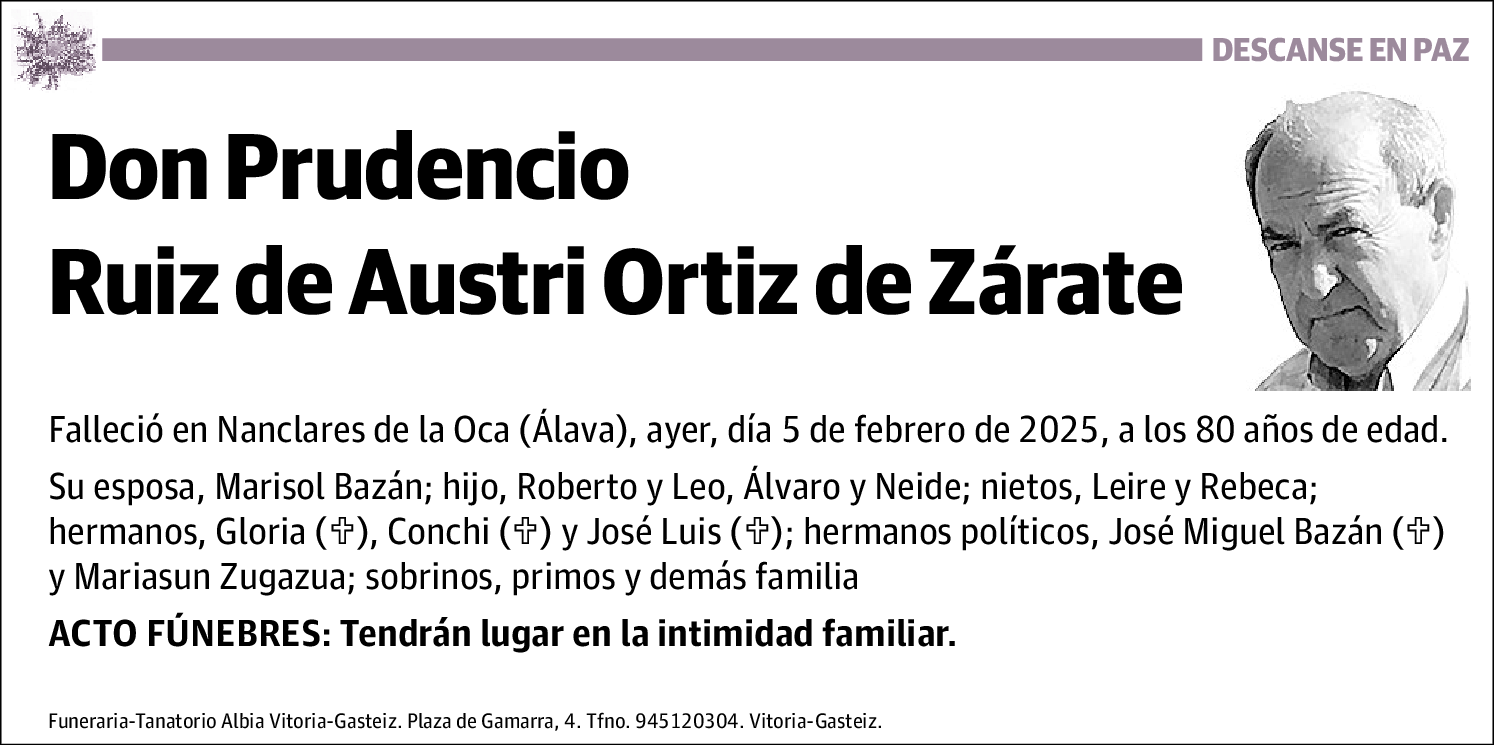 Prudencio Ruiz de Austri Ortiz de Zárate