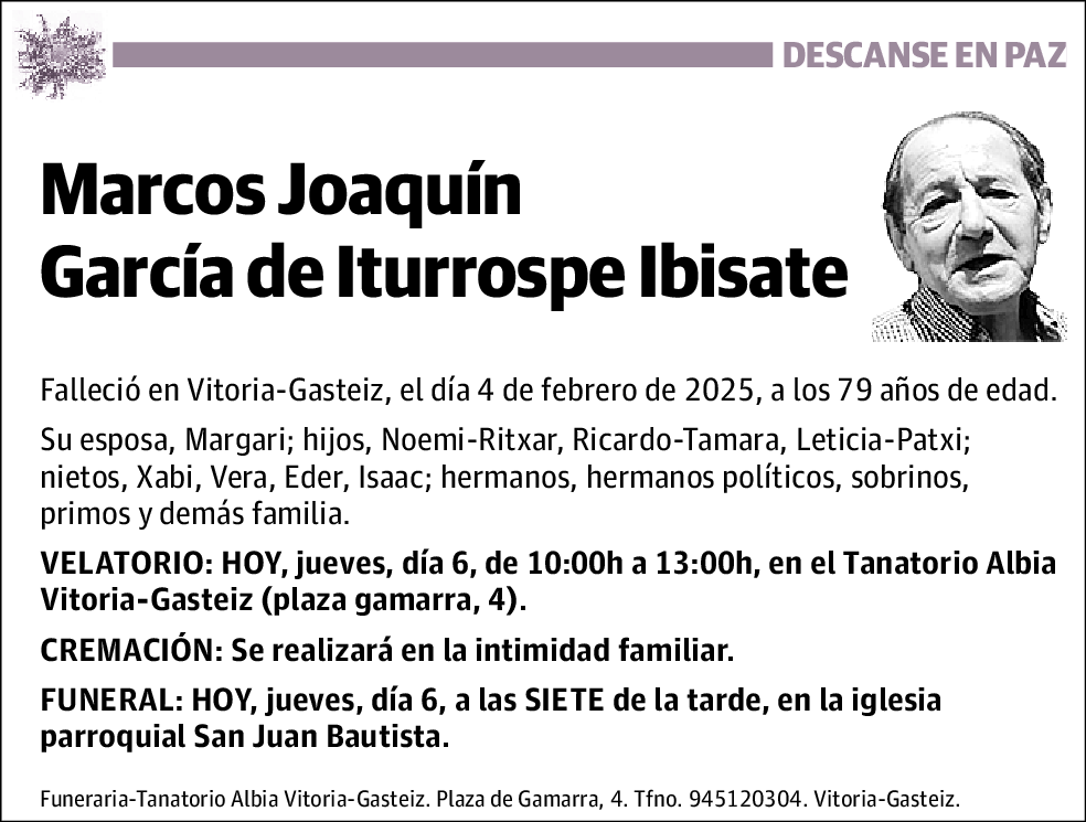 Marcos Joaquin García de Iturrospe Ibisate