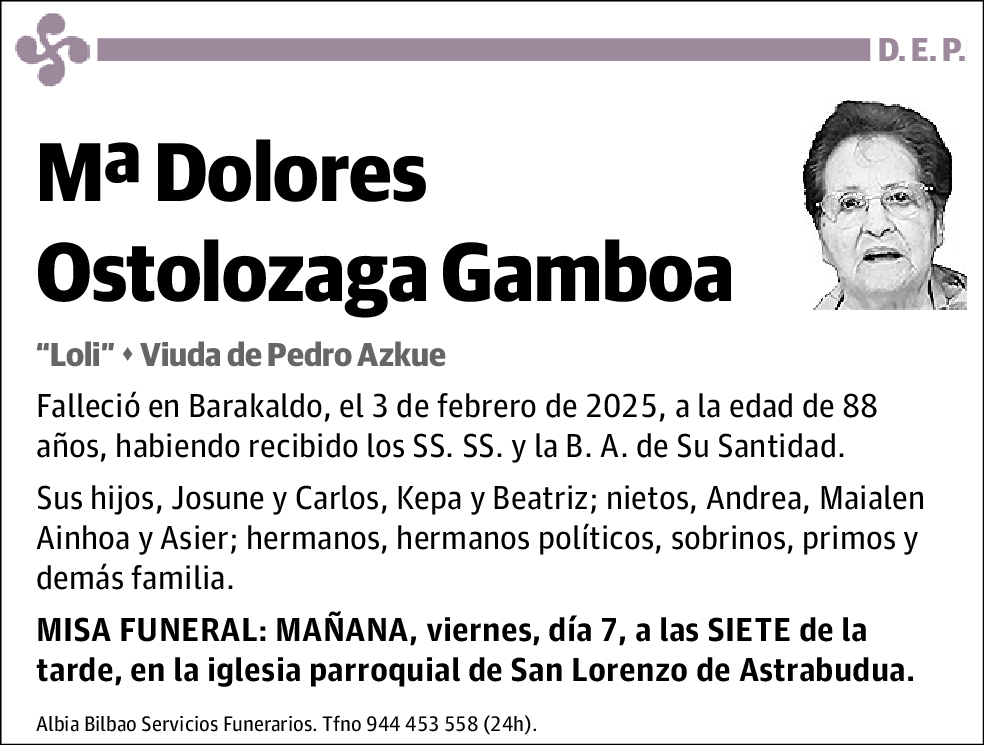 Mªdolores Ostolozaga Gamboa