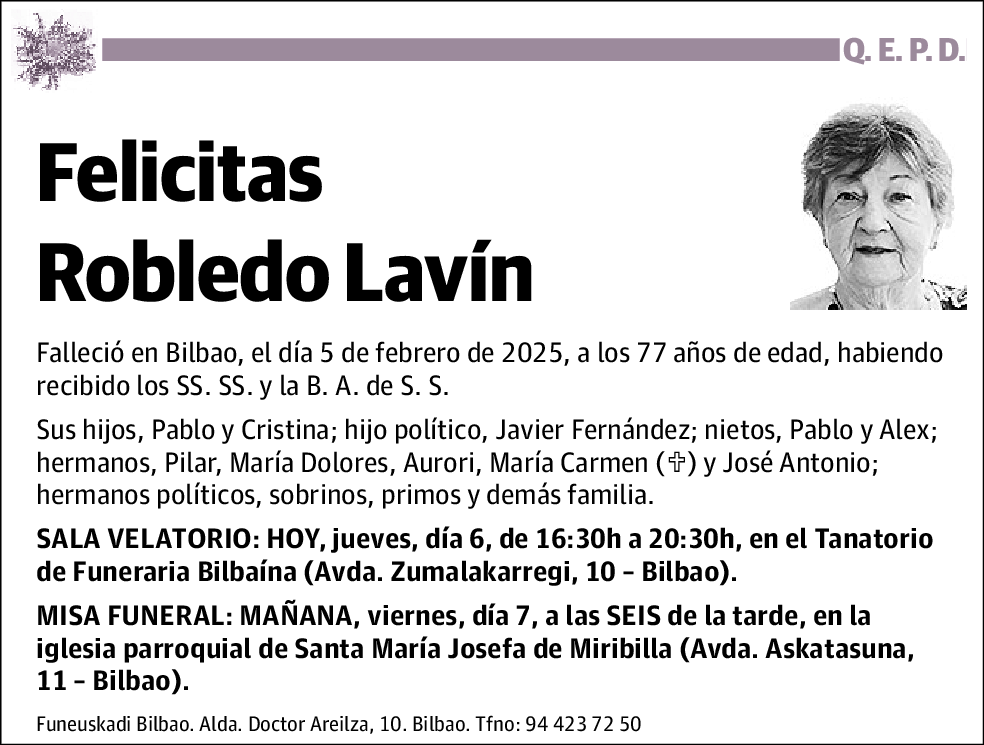 Felicitas Robledo Lavín