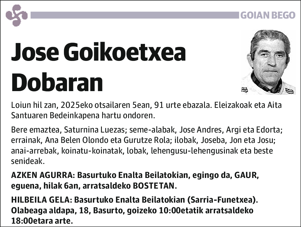 Jose Goikoetxea Dobaran