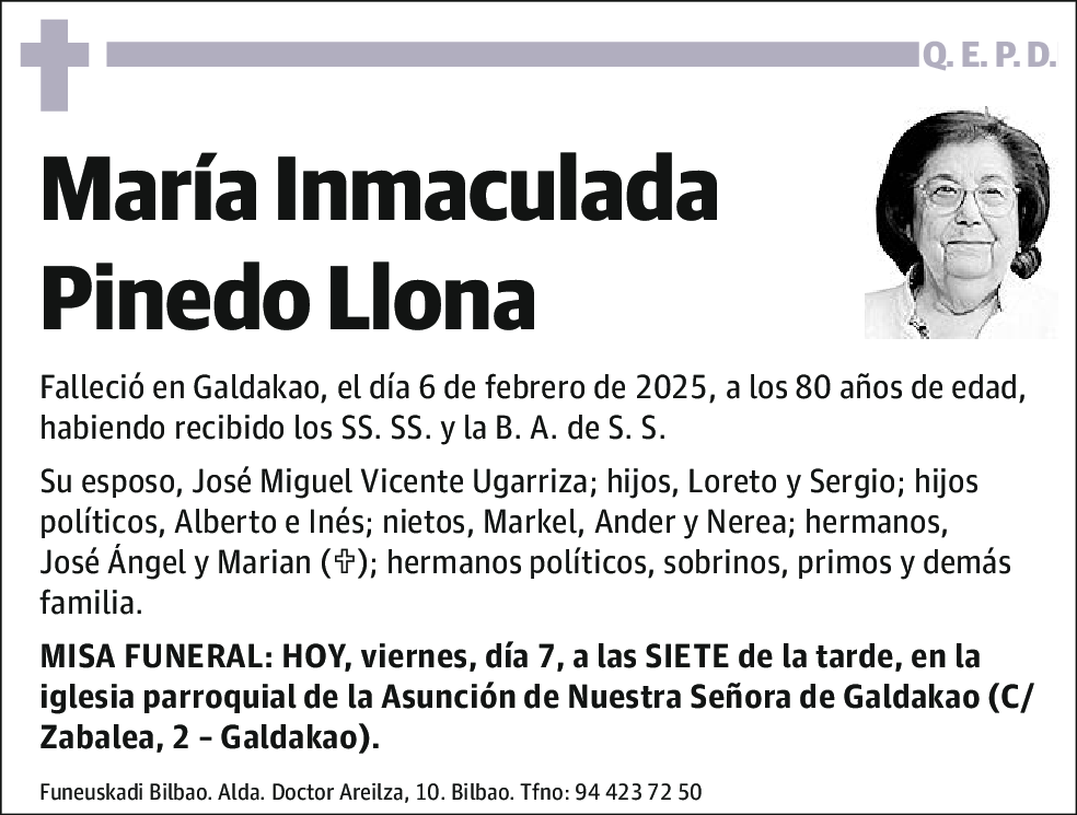 Maria Inmaculada Pinedo Llona