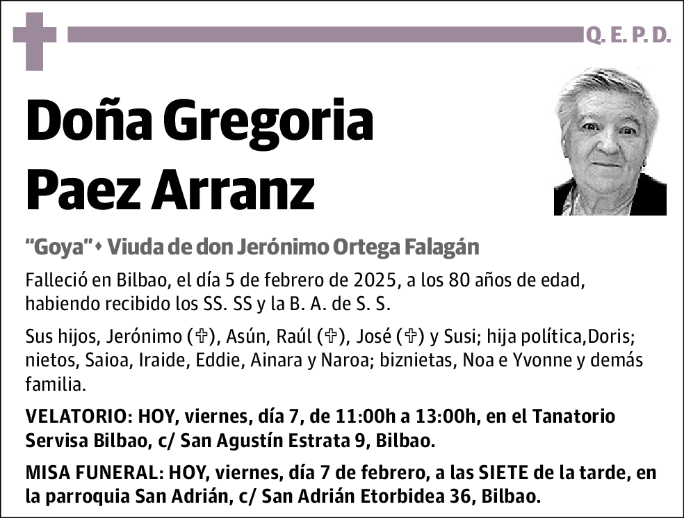 Gregoria Paez Arranz