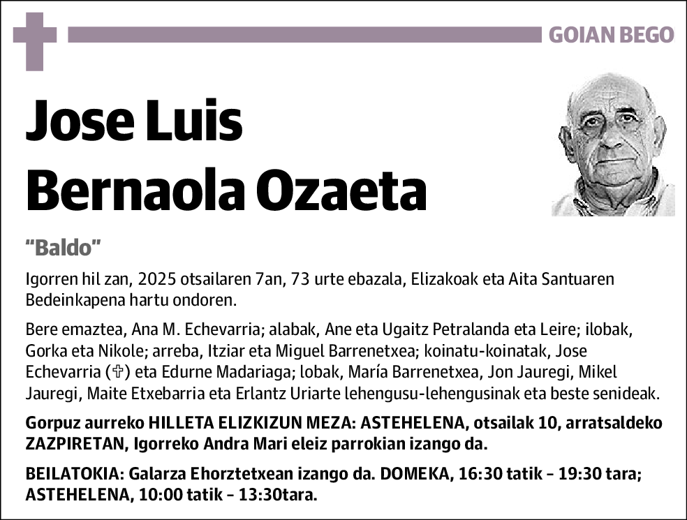 Jesus Luis Bernaola Ozaeta