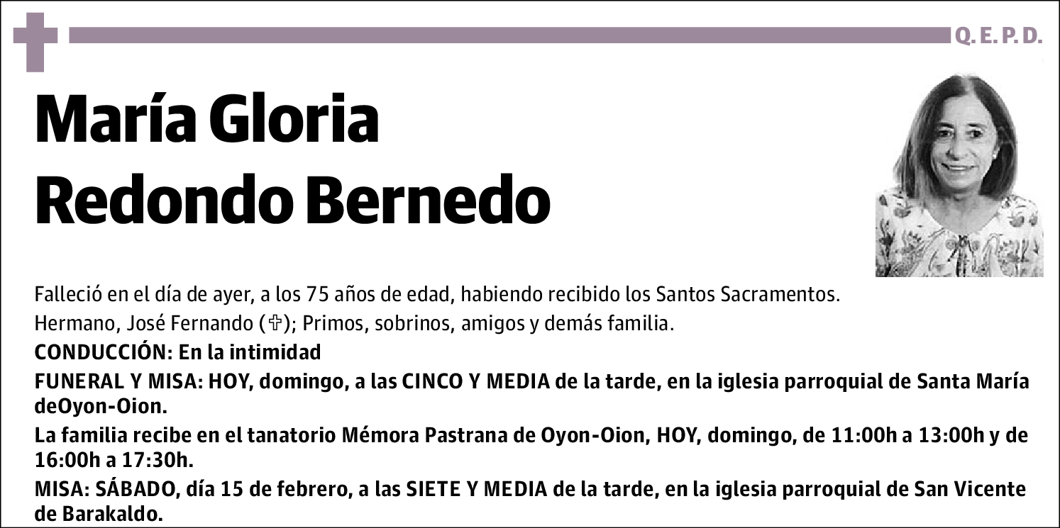 María Gloria Redondo Bermedo