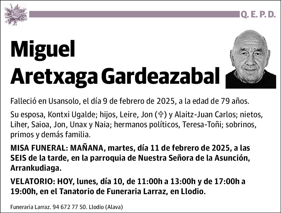 Miguel Aretxaga Gardeazabal