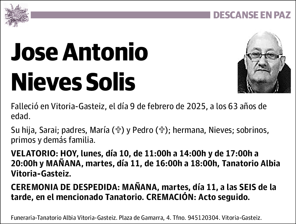 Jose Antonio Nieves Solis