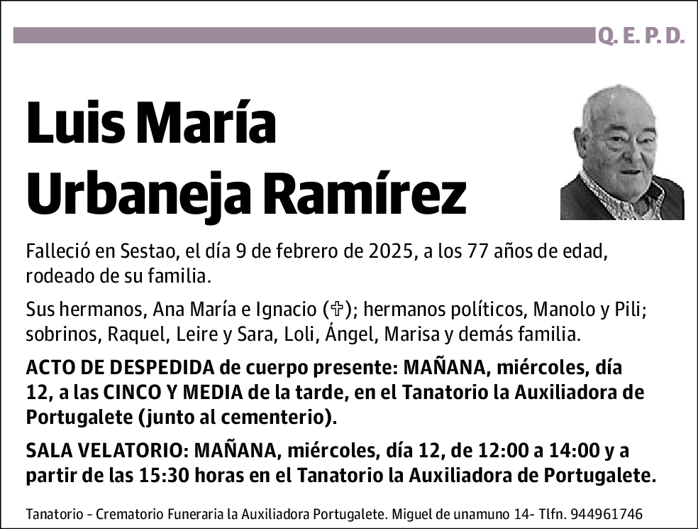 Luis María Urbaneja Ramírez