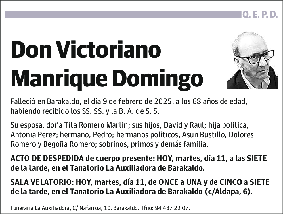 Victoriano Manrique Domingo