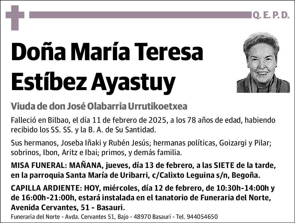 María Teresa Estíbez Ayastuy