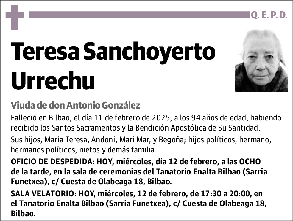 Teresa Sanchoyerto Urrechu