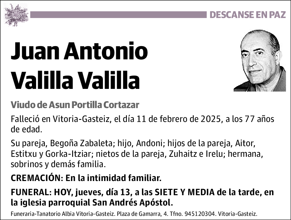 Juan Antonio Valilla Valilla