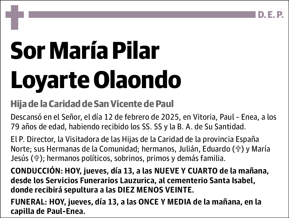 María Pilar Loyarte Olaondo