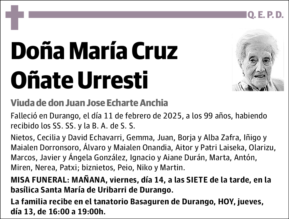 María Cruz Oñate Urresti