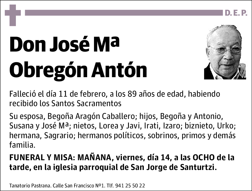 José Mª Obregón Antón