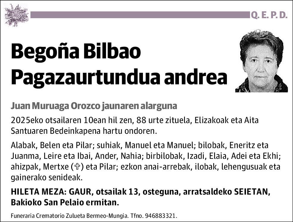 Begoña Bilbao Pagazaurtundua