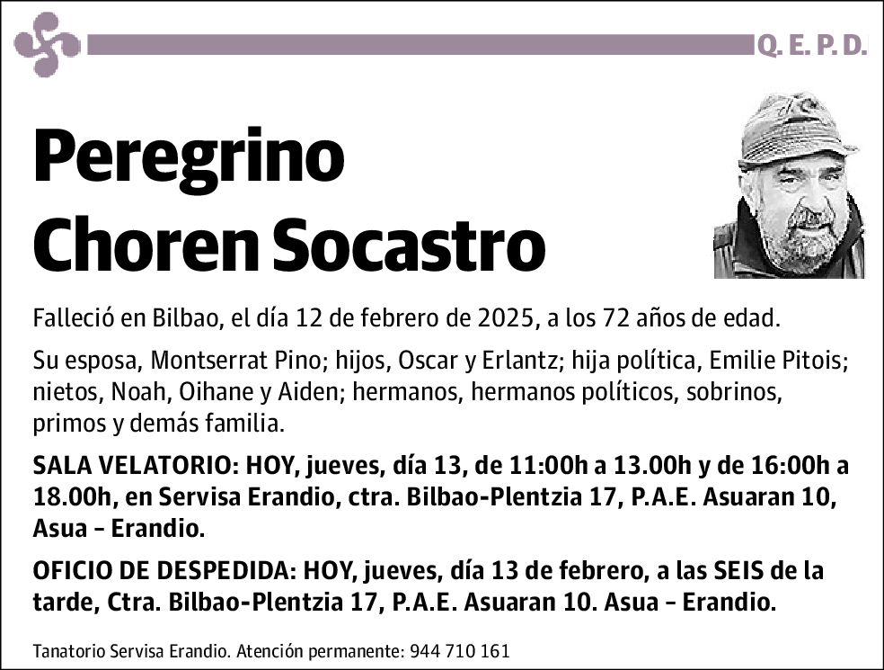 Peregrino Choren Socastro