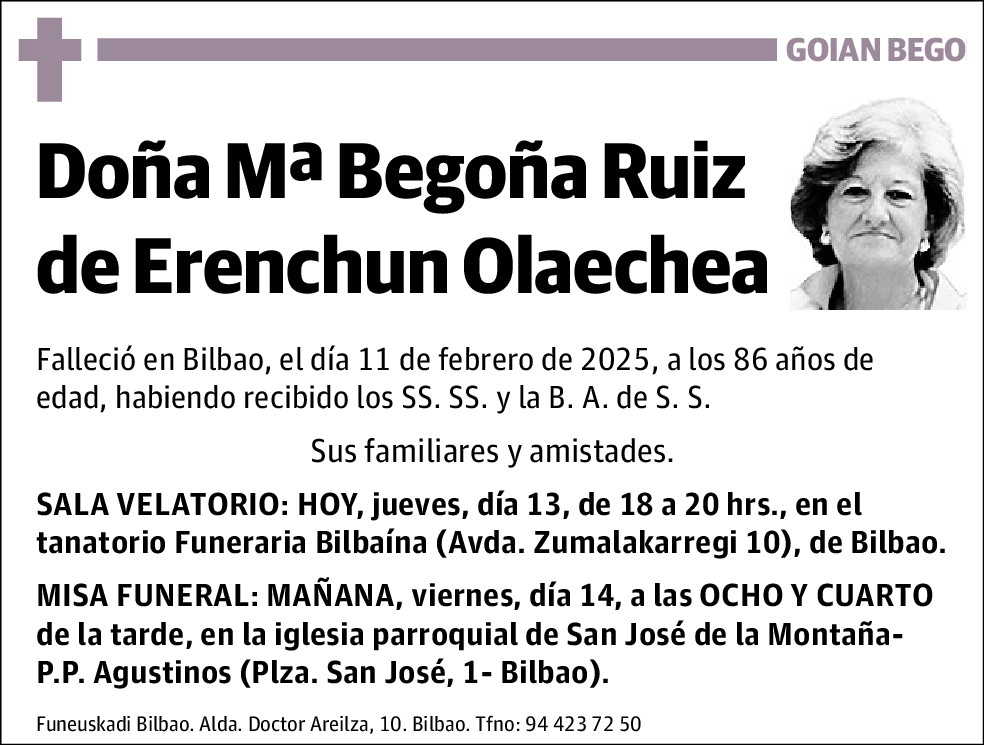 Mª Begoña Ruiz de Erenchun Olaechea