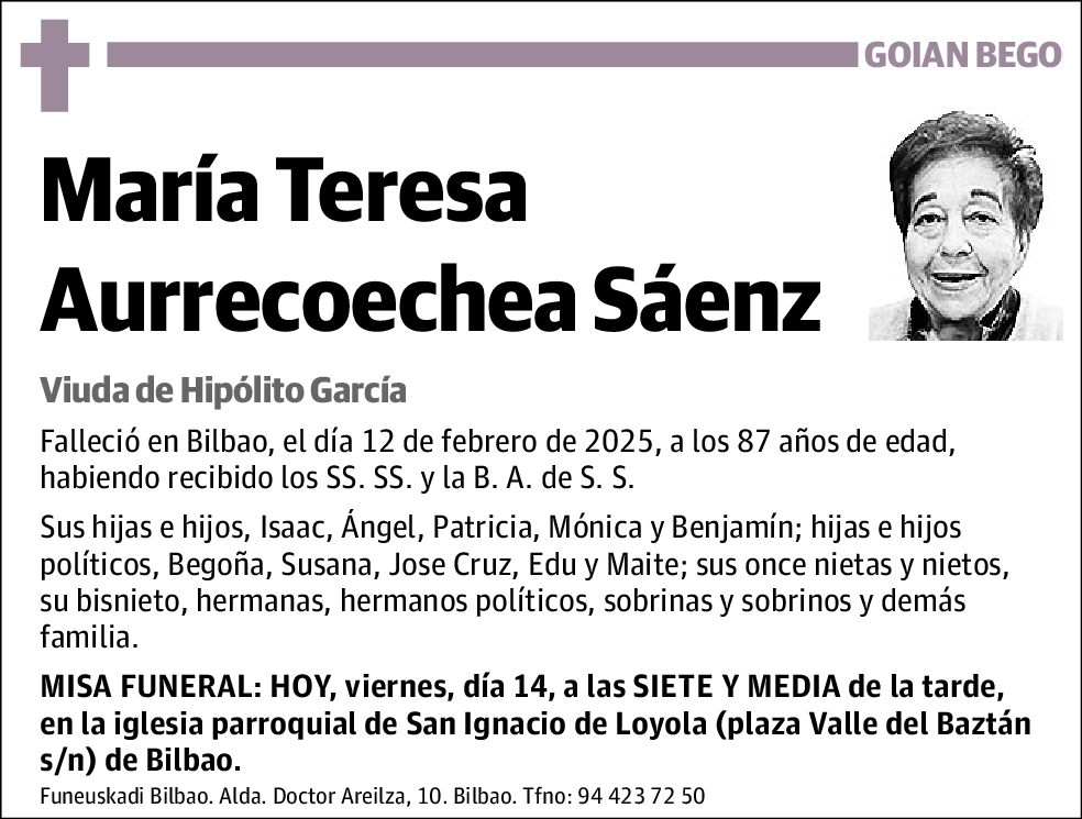 María Teresa Aurrecoechea Sáenz