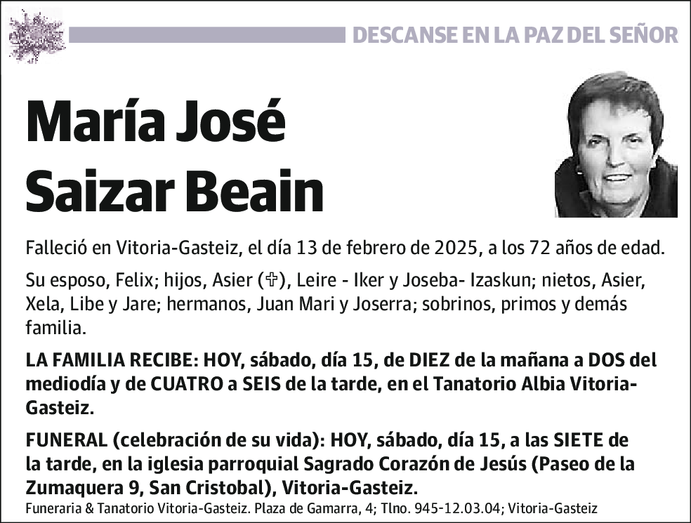 Maria Jose Saizar Beain