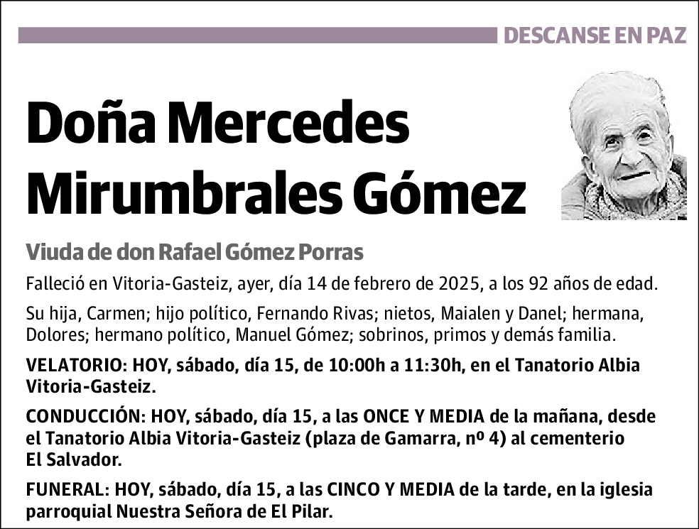 Mercedes Mirumbrales Gómez