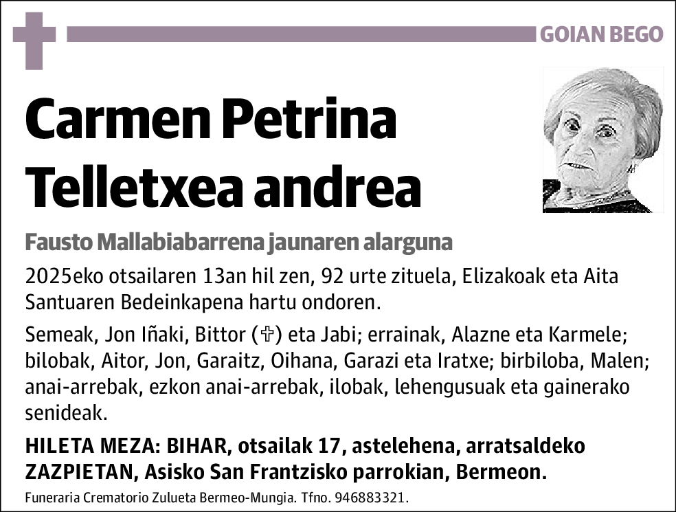 Carmen Petrina Telletxea