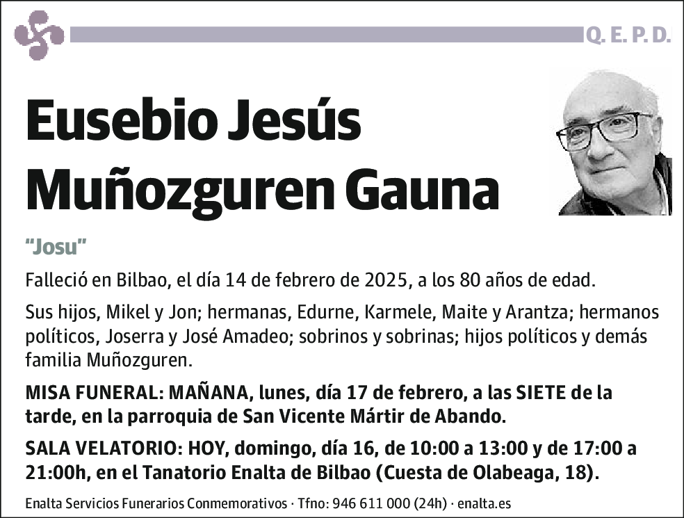 Eusebio Jesús Muñozguren Gauna