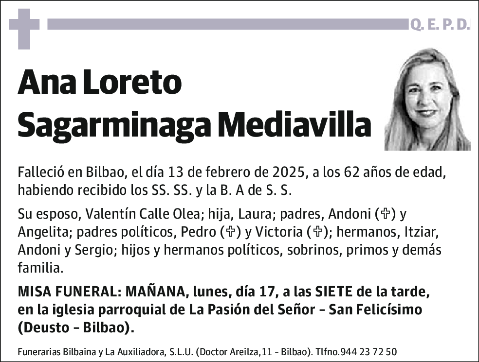 Ana Loreto Sagarminaga Mediavilla