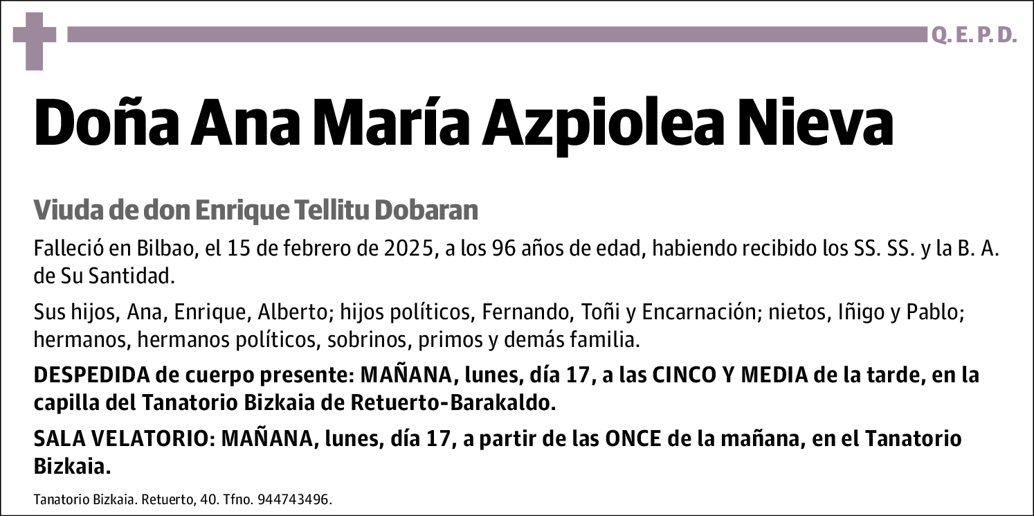 Ana María Azpiolea Nieva