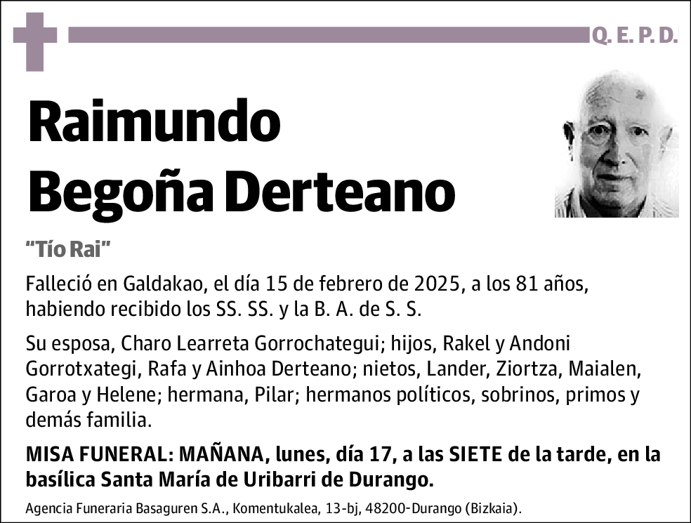 Raimundo Begoña Derteano