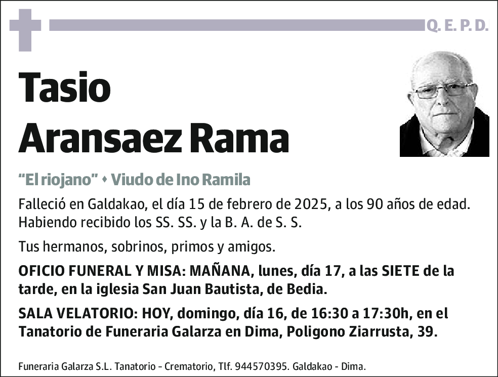 Tasio Aransaez Rama