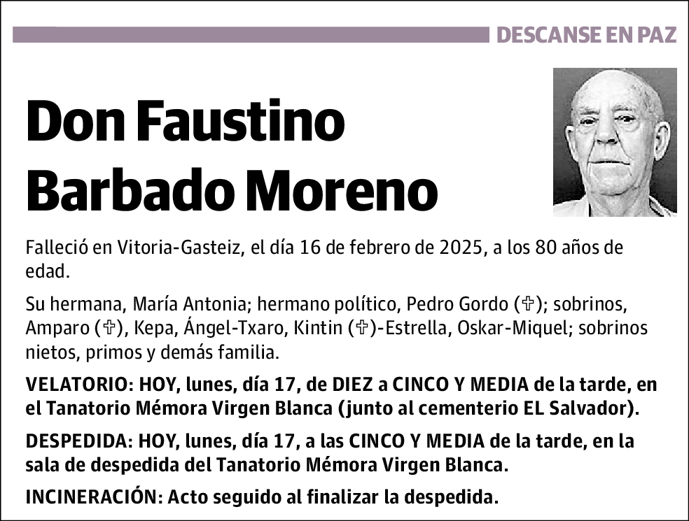 Faustino Barbado Moreno