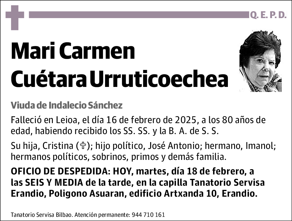 Mari Carmen Cuétara Urruticoechea