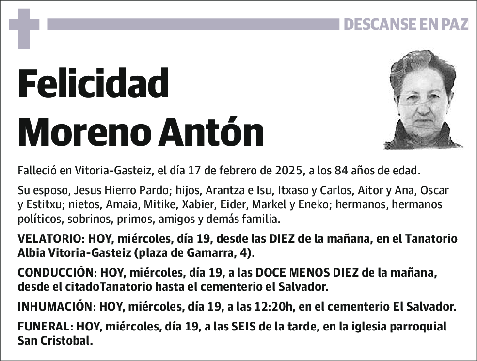 Felicidad Moreno Antón