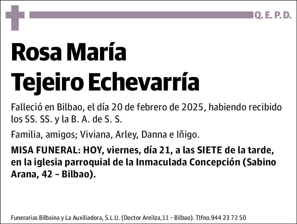 Rosa María Tejeiro Echevarría