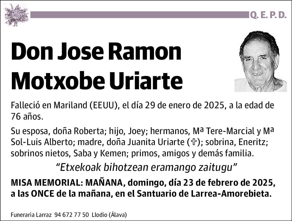 Jose Ramón Motxobe Uriarte