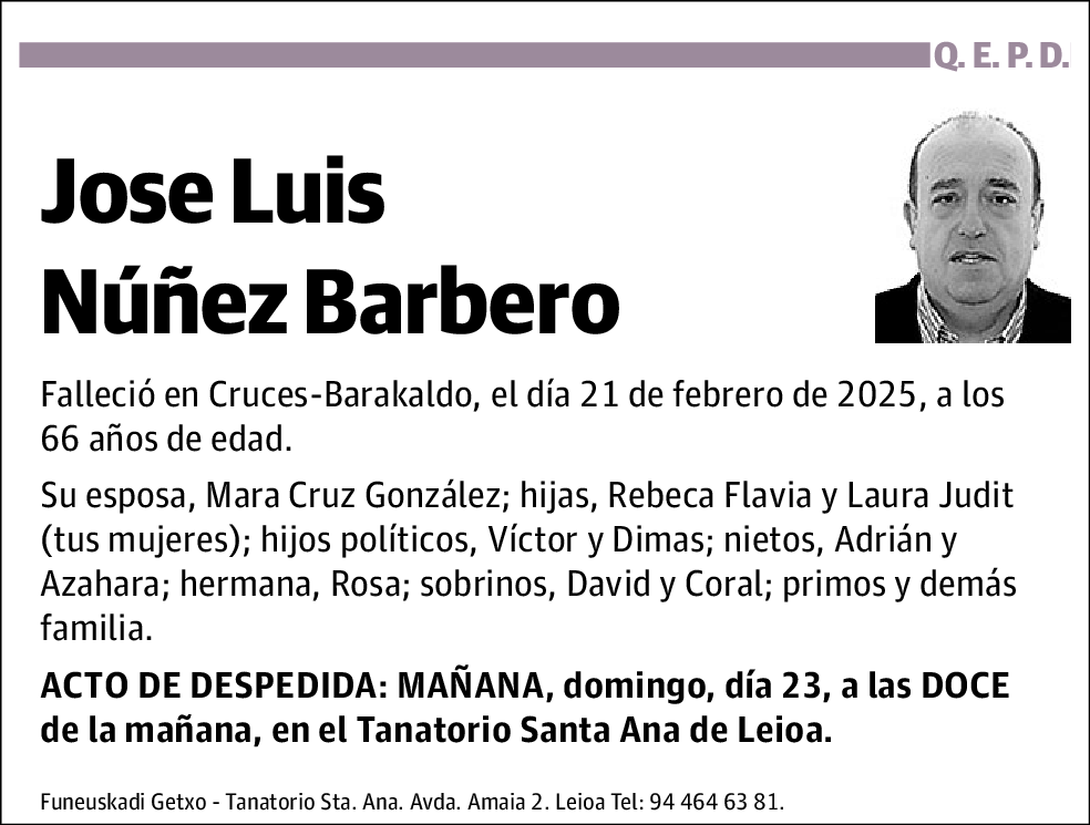 Jose Luis Nuñez Barbero