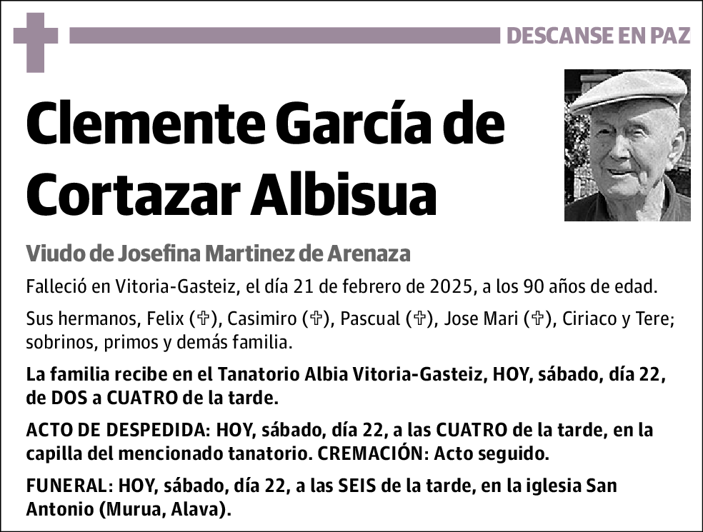 Clemente García de Cortazar Albisua