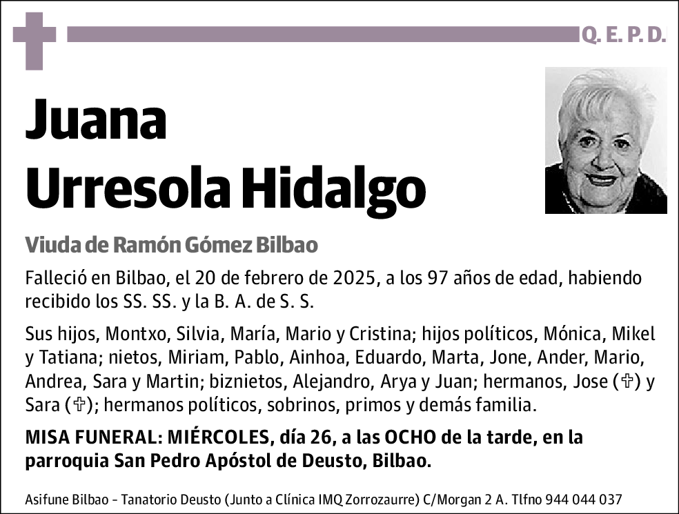 Juana Urresola Hidalgo